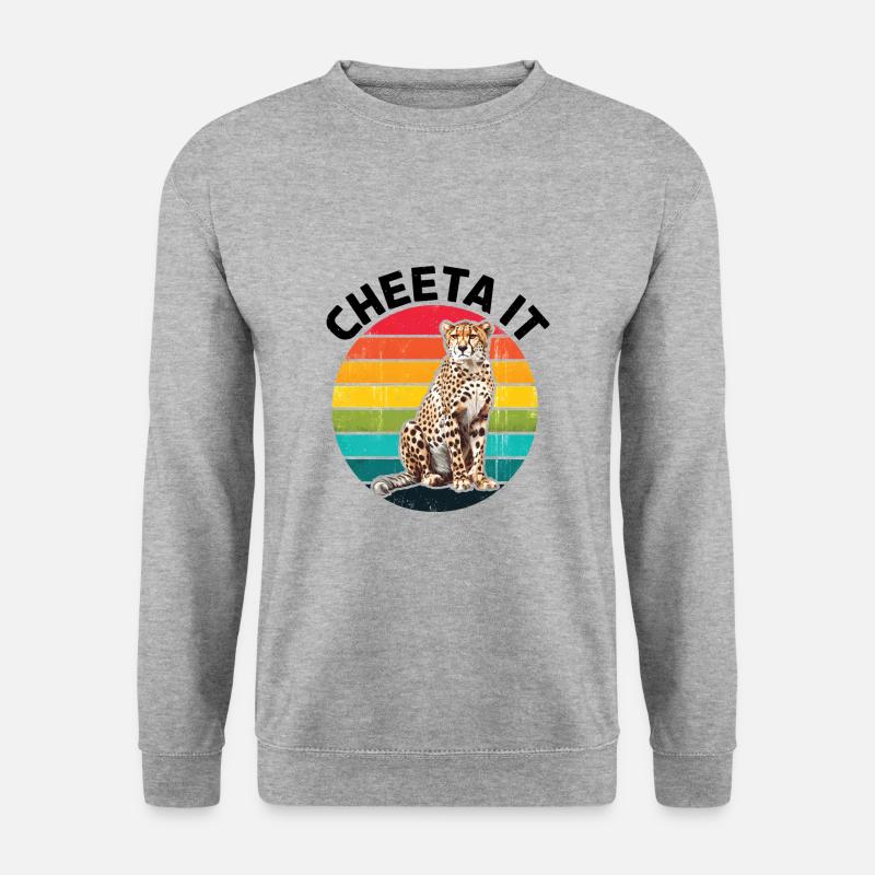 Cheeta It - Unisex Pullover - Weißgrau meliert
