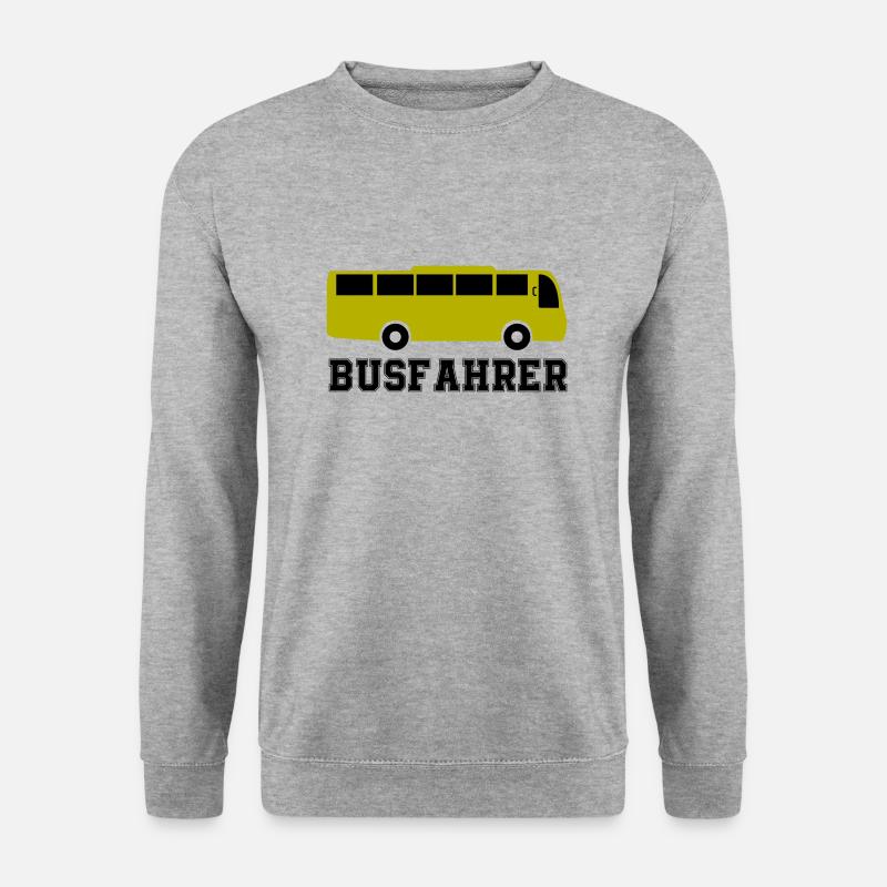 bus busfahrer - Unisex Pullover - Weißgrau meliert