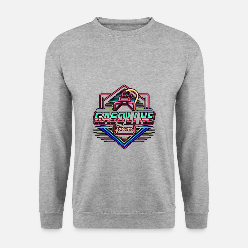 Gasoline Forever 15 - Unisex Pullover - Weißgrau meliert