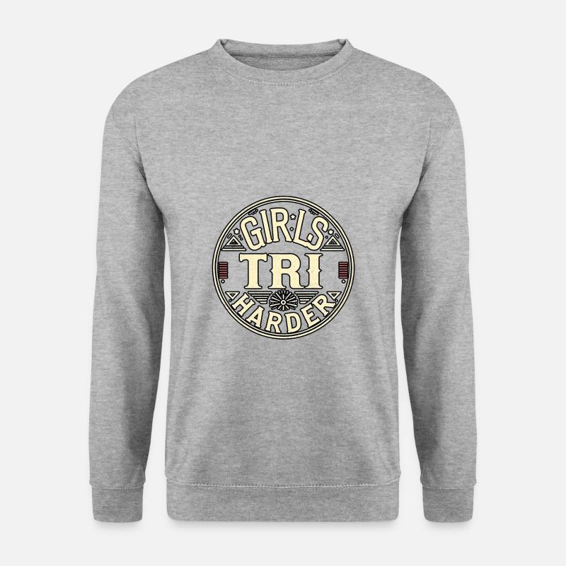 Girls Tri Harder 12 - Unisex Pullover - Weißgrau meliert