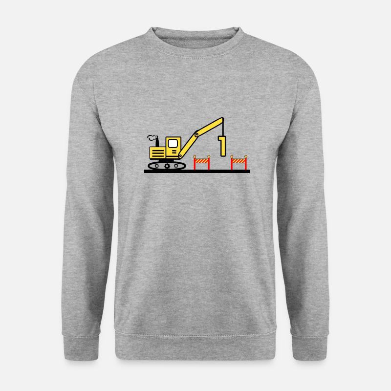 Bagger - Unisex Pullover - Weißgrau meliert