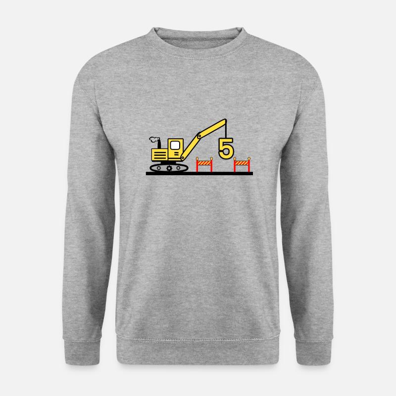 Bagger - Unisex Pullover - Weißgrau meliert