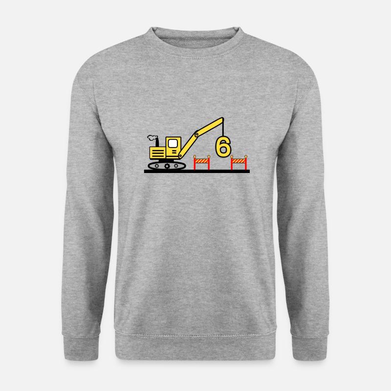 Bagger - Unisex Pullover - Weißgrau meliert