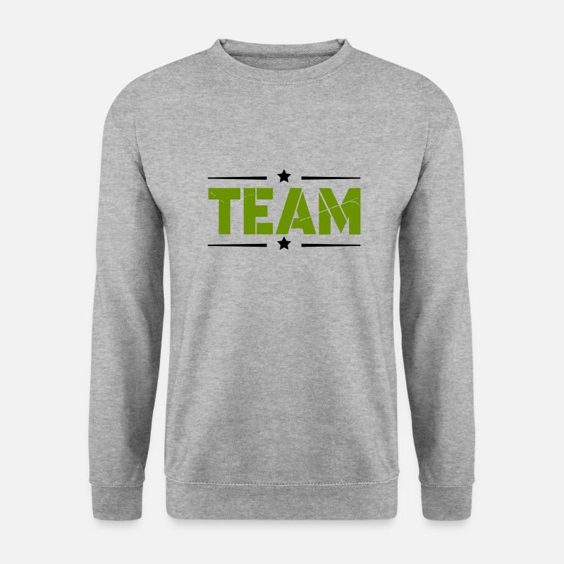 Team - Unisex Pullover - Weißgrau meliert