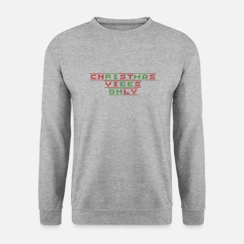 Christmas vibes only - Unisex Pullover - Weißgrau meliert