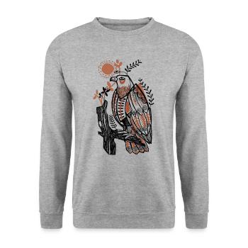 aigle - Sweat-shirt Unisexe - gris chiné - Devant - Alina (178cm) & Michal (187cm)