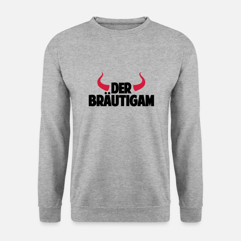 der bräutigam 1 2c - Unisex Pullover - Weißgrau meliert