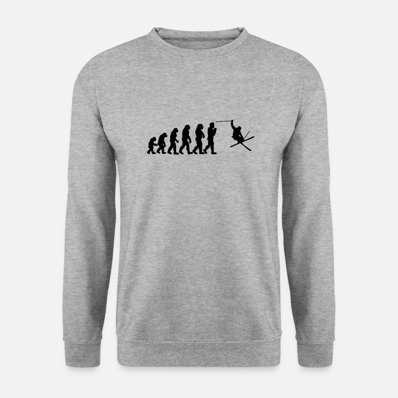ski evolution - Unisex Pullover - Weißgrau meliert