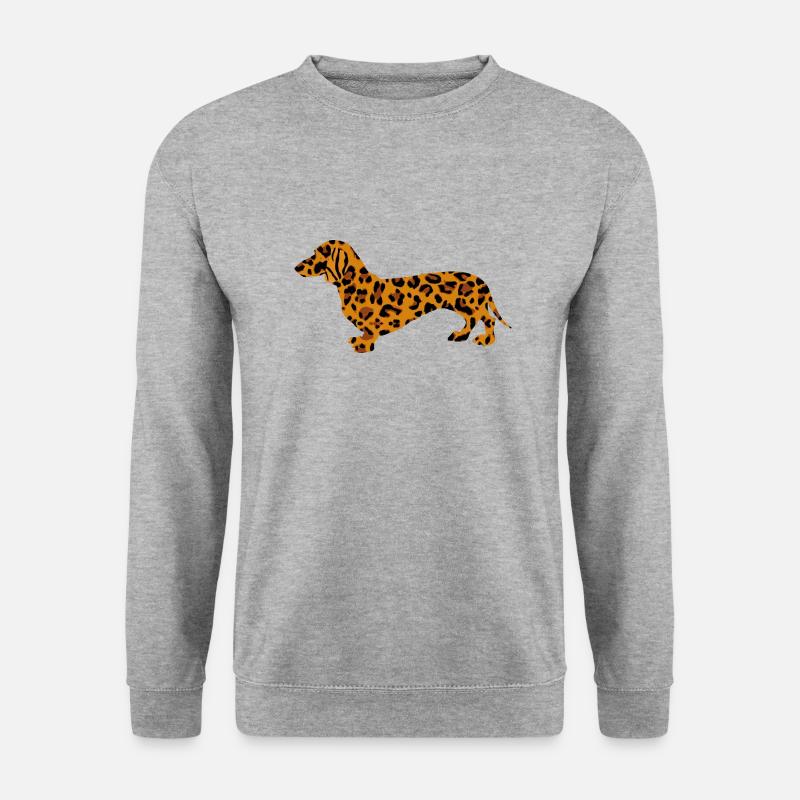 Tiger Dackel - Unisex Pullover - Weißgrau meliert