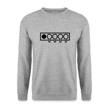 Biathlon - Unisex Sweatshirt - salt & pepper - Front - Alina (178cm) & Michal (187cm)