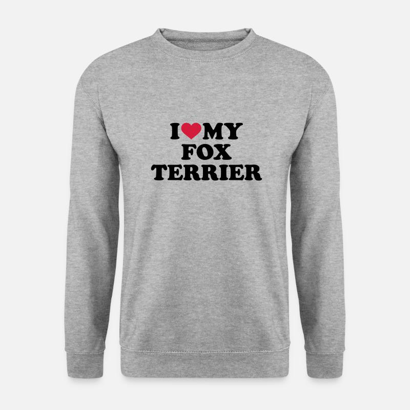 Foxterrier - Unisex Pullover - Weißgrau meliert