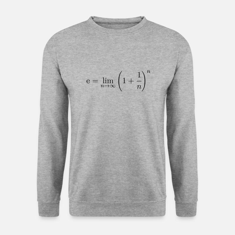 Eulersche Zahl - Unisex Pullover - Weißgrau meliert