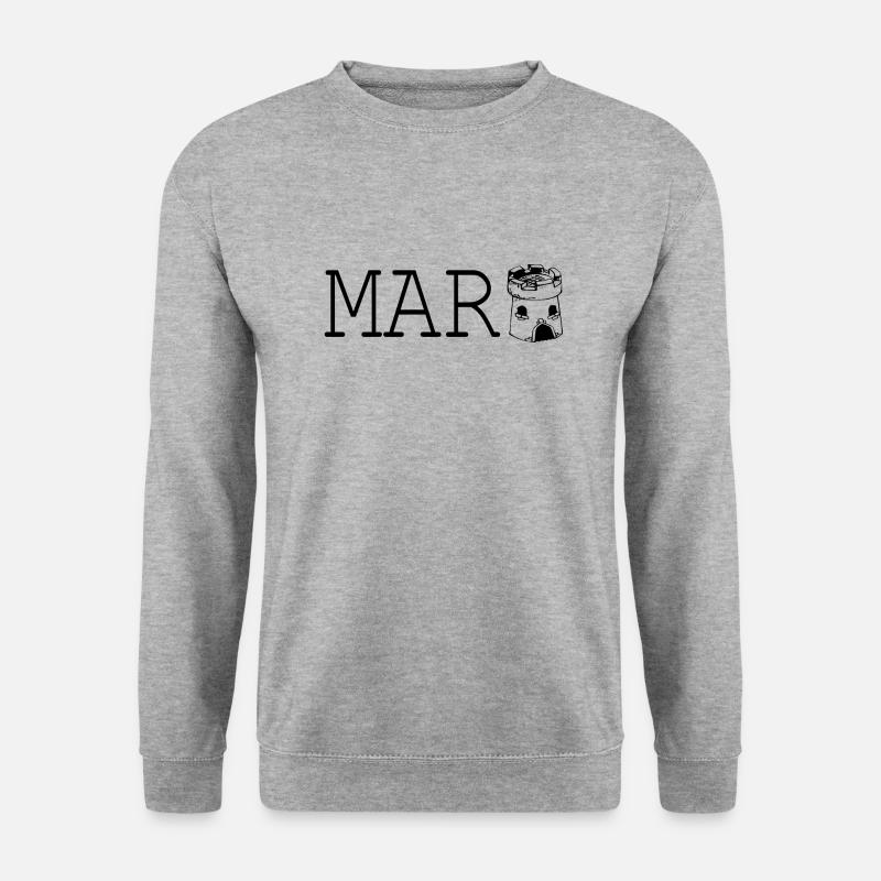 Marburg - Unisex Pullover - Weißgrau meliert