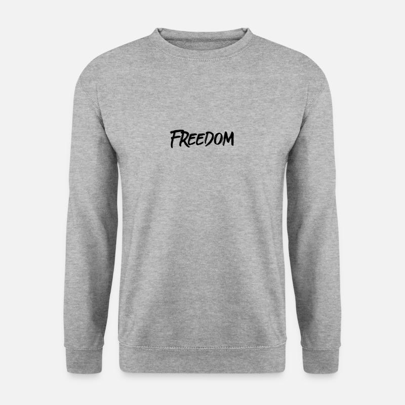 Freedom - Unisex Pullover - Weißgrau meliert