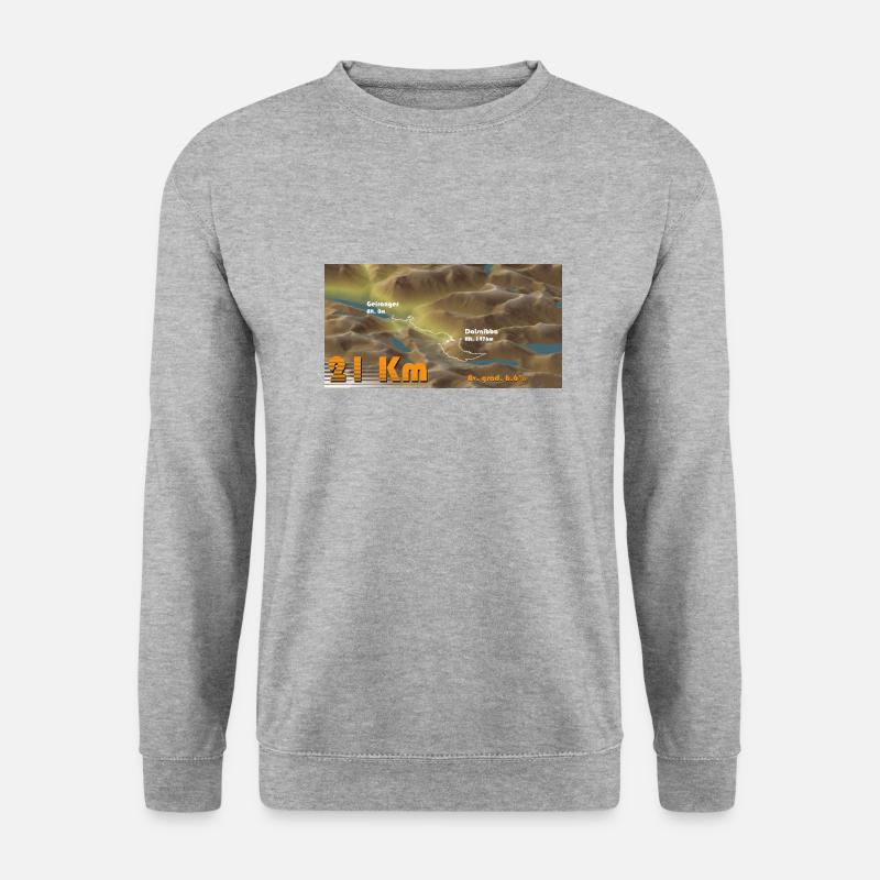 Geiranger-Dalsnibba - Unisex Pullover - Weißgrau meliert