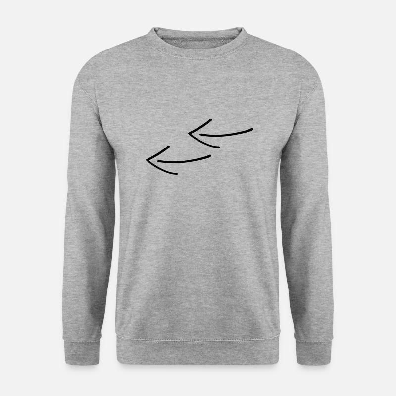 Pfeile - Unisex Pullover - Weißgrau meliert