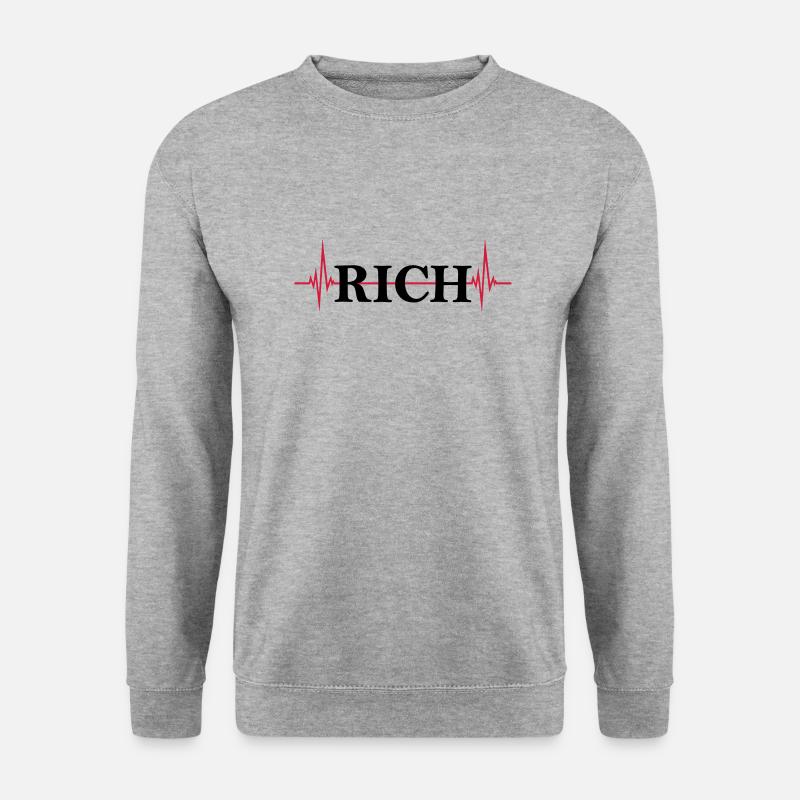 Puls Logo Rich - Unisex Pullover - Weißgrau meliert