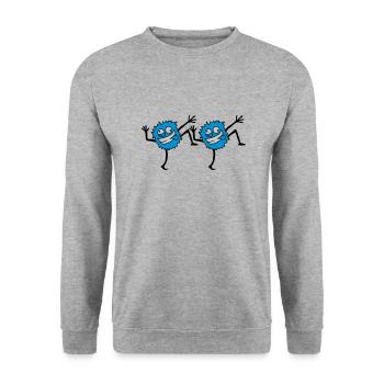 2 dancing monsters - Unisex Sweatshirt - salt & pepper - Front - Alina (178cm) & Michal (187cm)