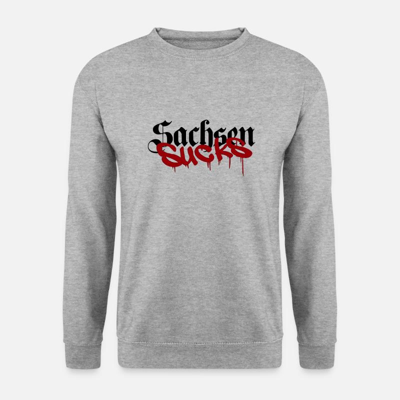 sachsen sucks - Unisex Pullover - Weißgrau meliert