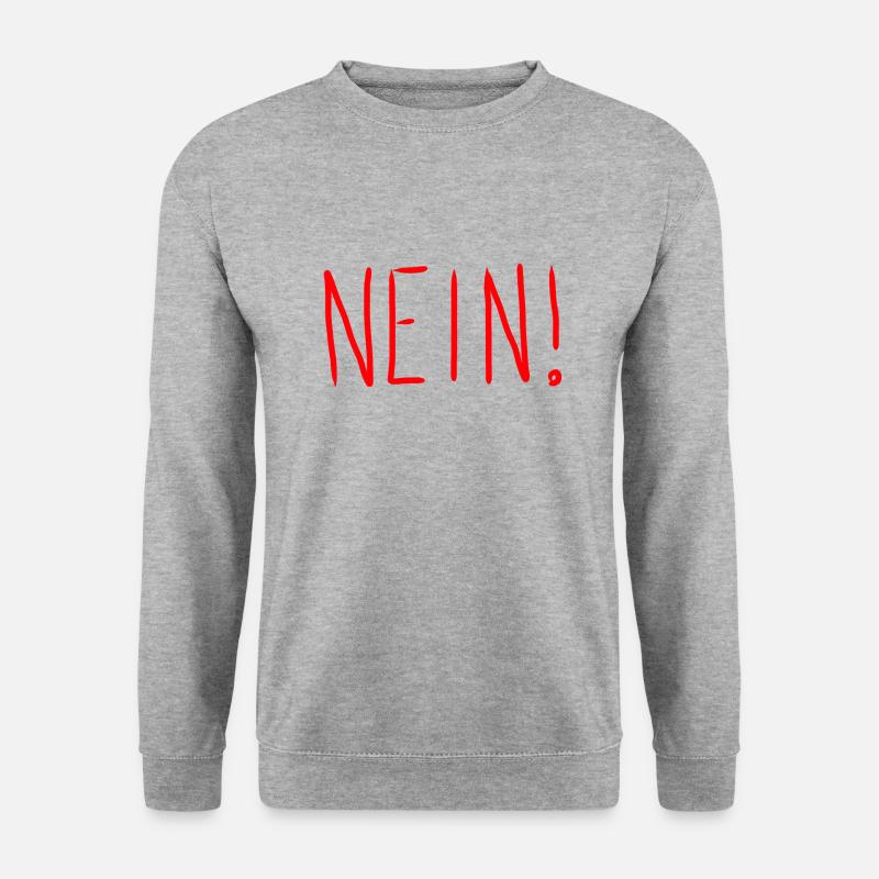 Nein! - Unisex Pullover - Weißgrau meliert