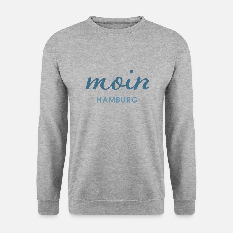 Moin Hamburg - Unisex Pullover - Weißgrau meliert