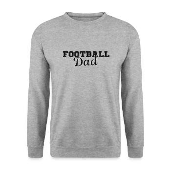 Football Dad Gift t-shirt dad footballer - Unisex Sweatshirt - salt & pepper - Front - Alina (178cm) & Michal (187cm)