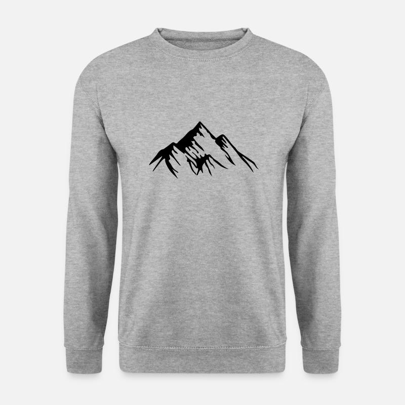 berge - Unisex Pullover - Weißgrau meliert