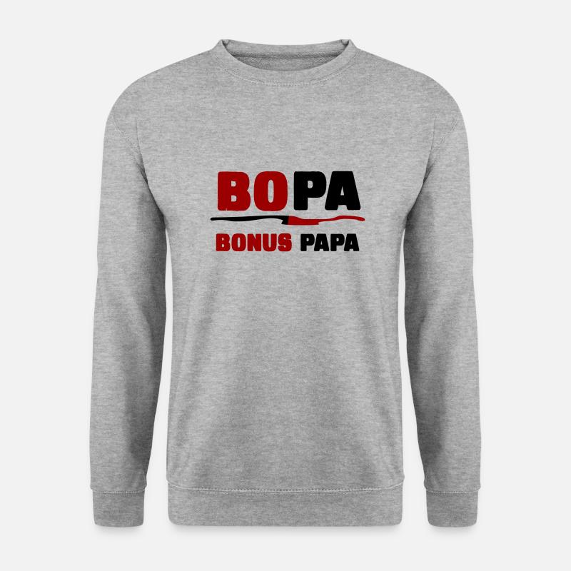 Bonus Papa - Unisex Pullover - Weißgrau meliert