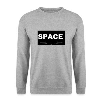 MP Space Original - Unisex Pullover - Weißgrau meliert - Vorne - Alina (178cm) & Michal (187cm)