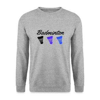 badminton - Sweat-shirt Unisexe - gris chiné - Devant - Alina (178cm) & Michal (187cm)