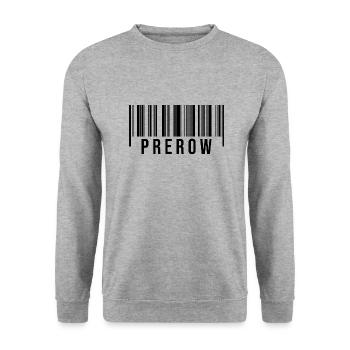 Prerow Strichcode - Unisex Pullover - Weißgrau meliert - Vorne - Alina (178cm) & Michal (187cm)