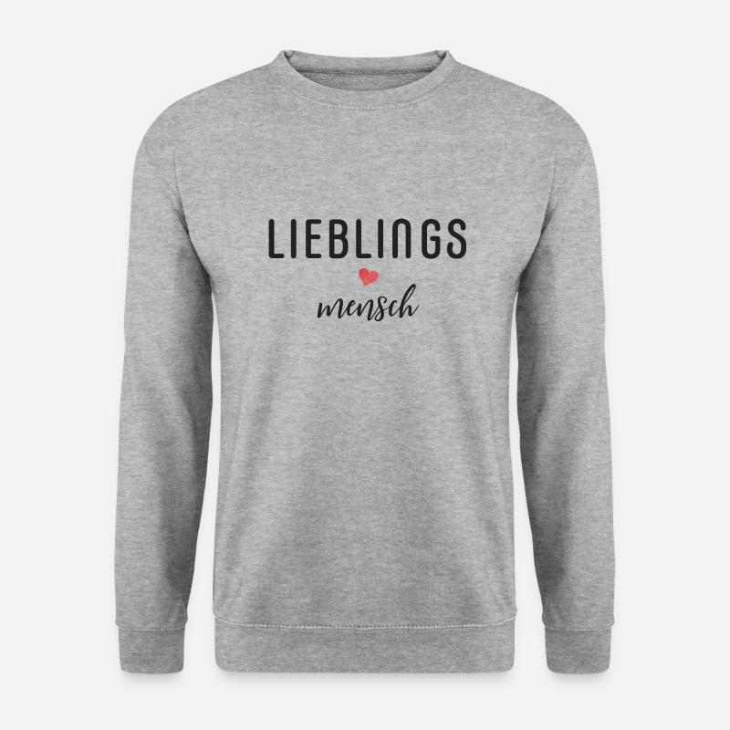 Lieblingsmensch - Unisex Pullover - Weißgrau meliert