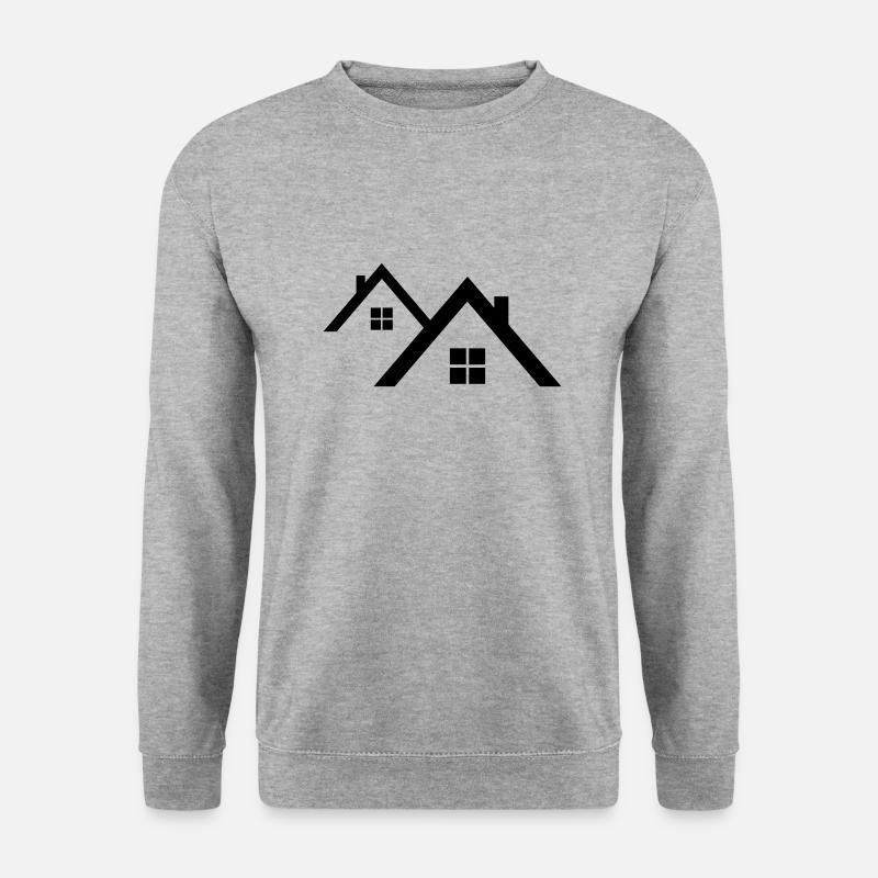 Dach - Unisex Pullover - Weißgrau meliert