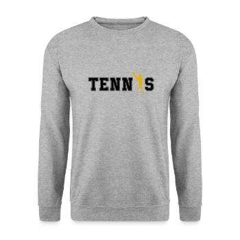 tennis - Unisex Pullover - Weißgrau meliert - Vorne - Alina (178cm) & Michal (187cm)