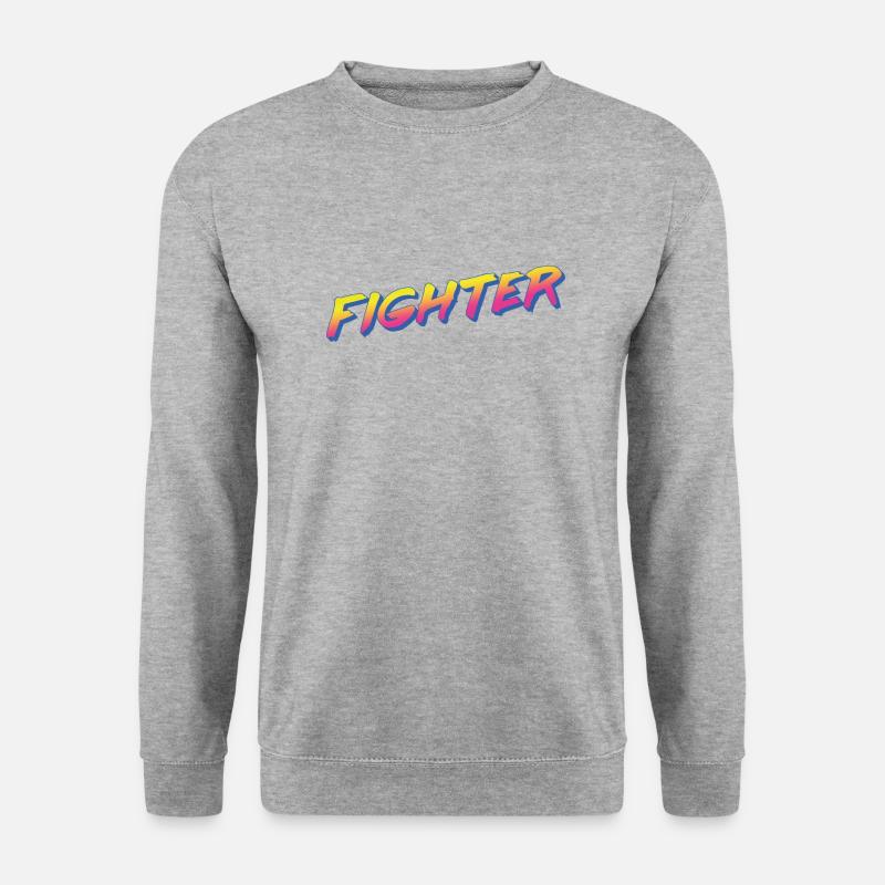 Fighter - Unisex Pullover - Weißgrau meliert