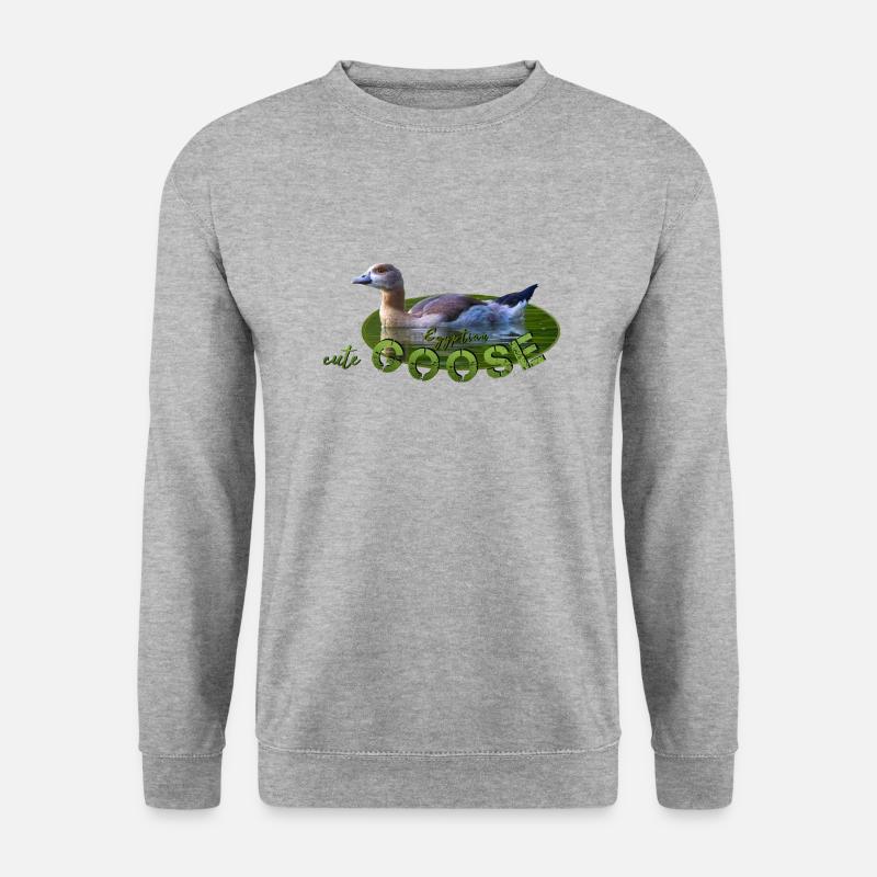 Nilgans Küken Vogel Gans - Unisex Pullover - Weißgrau meliert