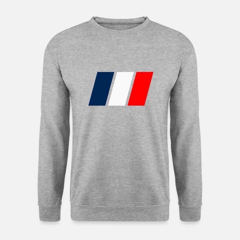Frankreich - Unisex Pullover - Weißgrau meliert