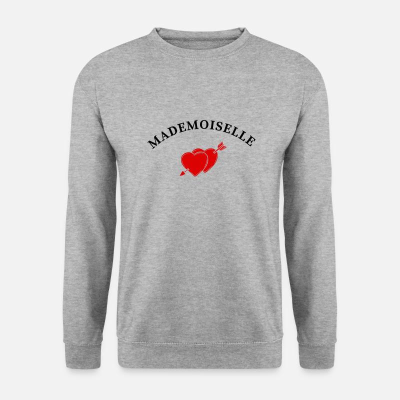 Fräulein Herzpfeil - Unisex Pullover - Weißgrau meliert