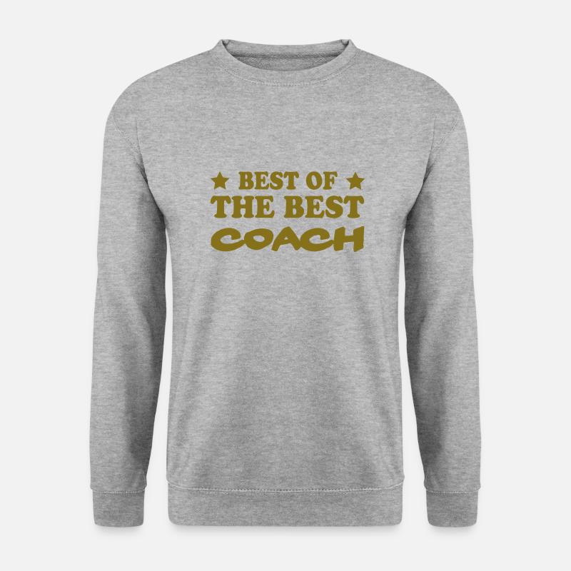 DER BESTE DER BESTEN COACH - Unisex Pullover - Weißgrau meliert