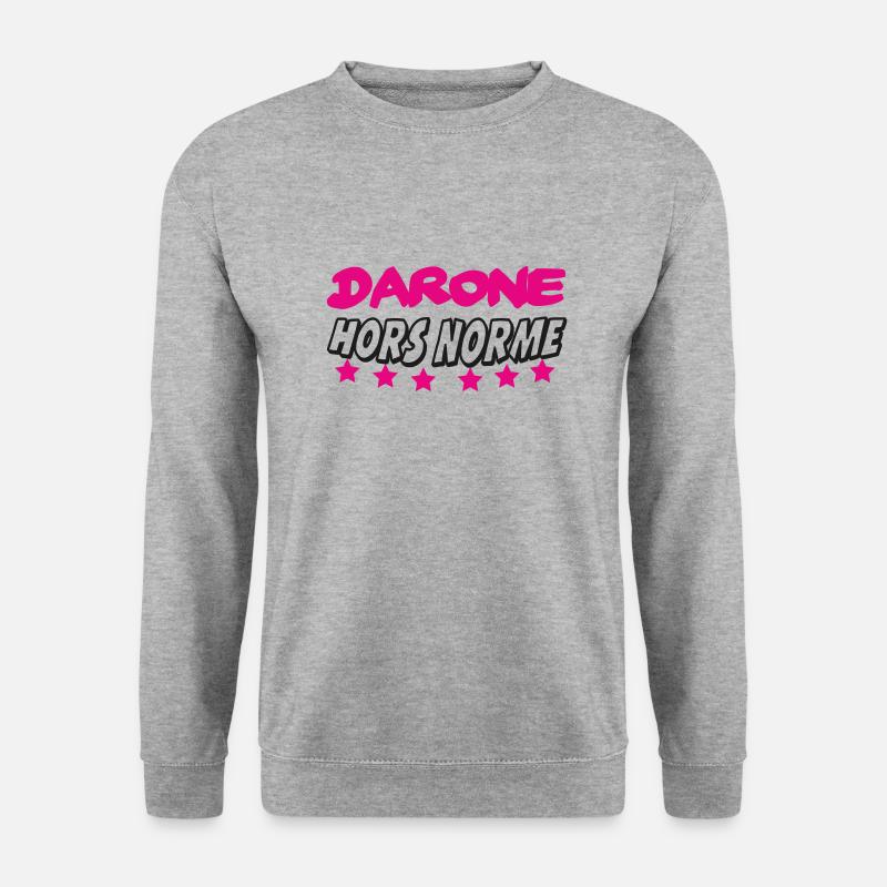 DARONE AUSSERGEWÖHNLICH - Unisex Pullover - Weißgrau meliert