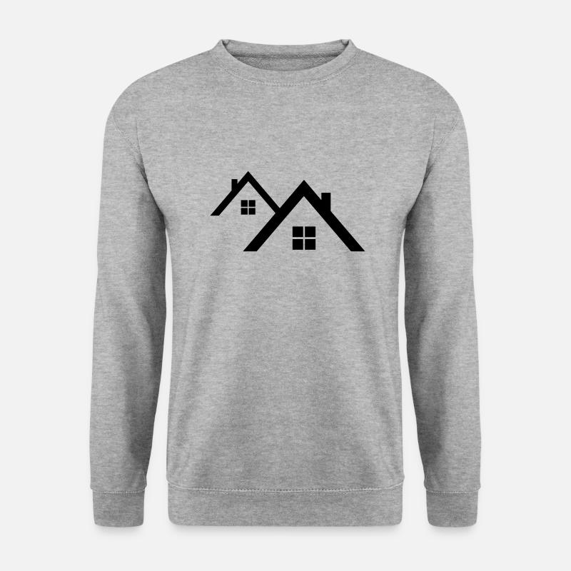 Dach - Unisex Pullover - Weißgrau meliert