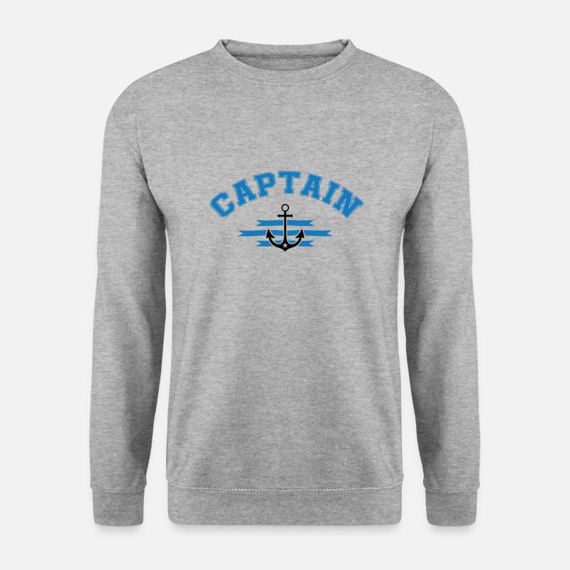 Anker Captain - Unisex Pullover - Weißgrau meliert