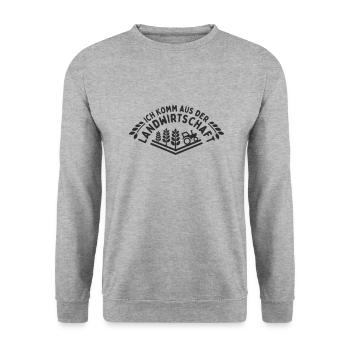 Landmensch - Unisex Pullover - Weißgrau meliert - Vorne - Alina (178cm) & Michal (187cm)