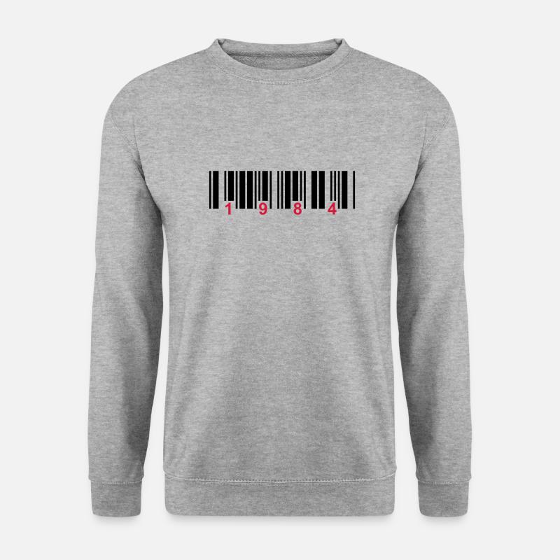 barcode 1984 - Unisex Pullover - Weißgrau meliert