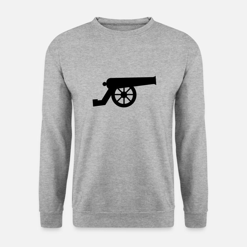 Kanonen - Unisex Pullover - Weißgrau meliert