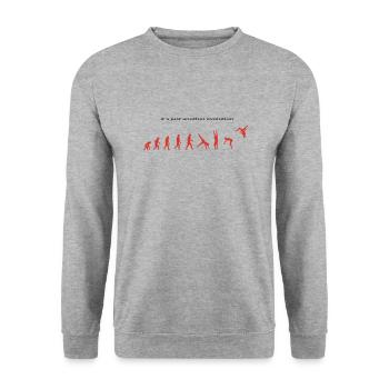 Evolution - Unisex Pullover - Weißgrau meliert - Vorne - Alina (178cm) & Michal (187cm)