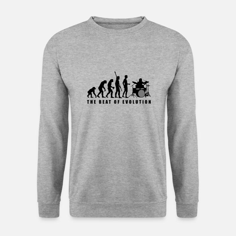 evolution_drummer_c_2c - Unisex Pullover - Weißgrau meliert