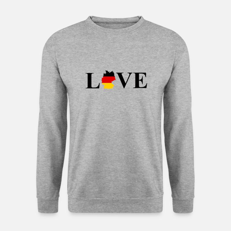 I Love Germany - Unisex Pullover - Weißgrau meliert