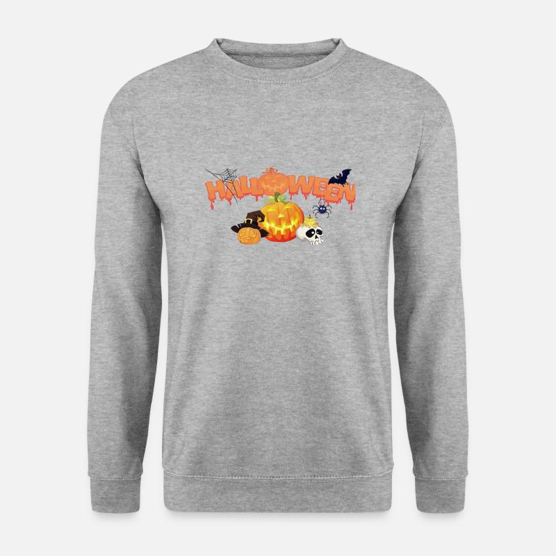 Halloween - Unisex Pullover - Weißgrau meliert