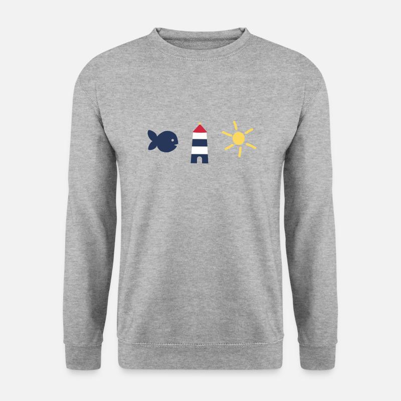 Maritime Fish Sun Lighthouse - Unisex Sweatshirt - salt & pepper